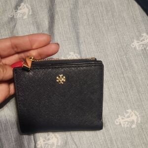 Tory Burch Emerson Mini Wallet Used Twice Navy Blue